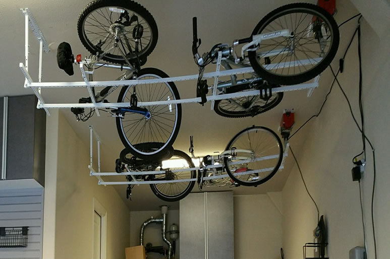 Bicycle Ceiling Storage Rack, Ceiling Mounted Bike Racks For Garage